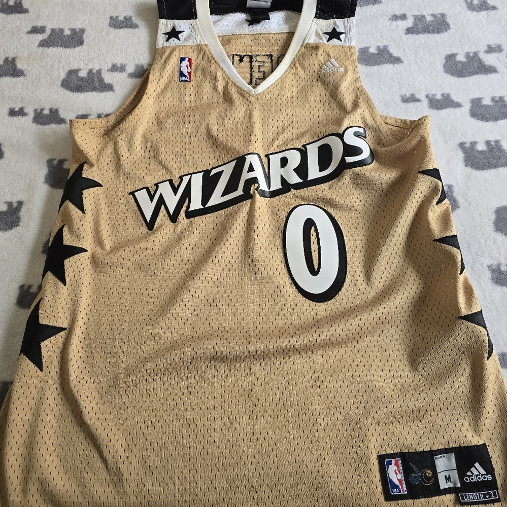 Gilbert Arenas Adidas Wizards vintage Gold Basketball Jersey